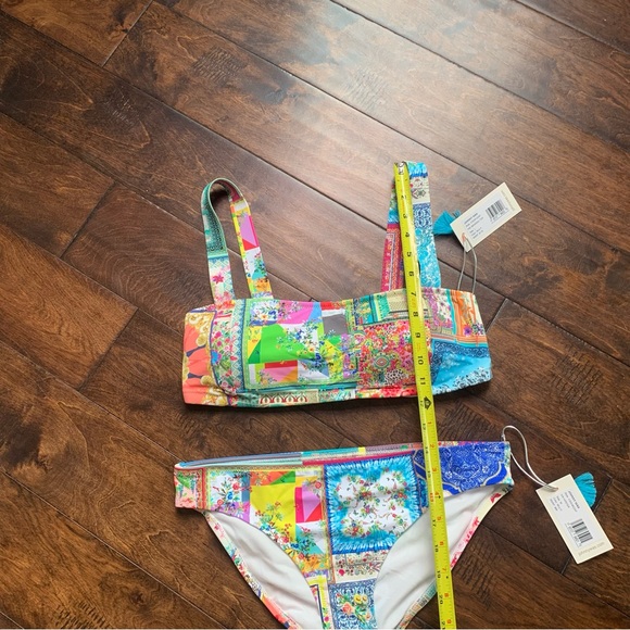 SOLD NWT Johnny Was Fae Bandeau Swim Top Large & Iva Hipster Bikini Bottoms M - Picture 7 of 13